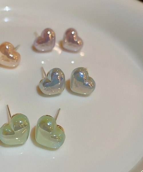 LAC-VERT（ラック・ヴェール）の「オーロラハートピアス（ピアス（両耳用）・レディース・ホワイト/パープル/ピンク/ブルー/グリーン/その他1/その他2・FREE）」の4枚目の写真
