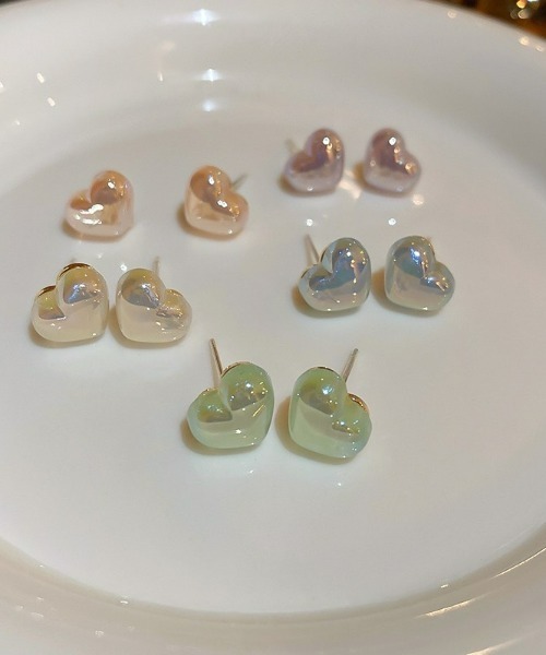 LAC-VERT（ラック・ヴェール）の「オーロラハートピアス（ピアス（両耳用）・レディース・ホワイト/パープル/ピンク/ブルー/グリーン/その他1/その他2・FREE）」の9枚目の写真