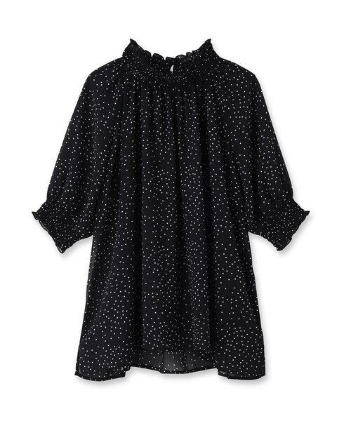 DRESSTERIOR(ドレステリア)の「◆ドットシフォンブラウス(シャツ/ブラウス・レディース・ブラック系/ホワイト系3・36/34/38)」の3枚目の写真