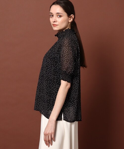 DRESSTERIOR(ドレステリア)の「◆ドットシフォンブラウス(シャツ/ブラウス・レディース・ブラック系/ホワイト系3・36/34/38)」の5枚目の写真