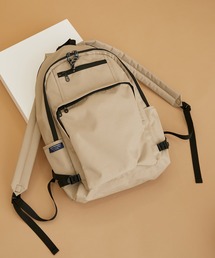 【WEB限定カラー:パープル】撥水加工/リサイクルポリエステルスクエアリュック 18L