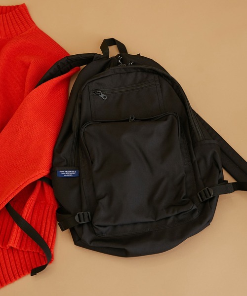 ROPE' PICNIC（ロペピクニック）の「【WEB限定カラー:パープル】撥水加工/リサイクルポリエステルスクエアリュック 18L（バックパック/リュック・レディース・ブラック/ベージュ/パープル系その他・FREE）」の2枚目の写真