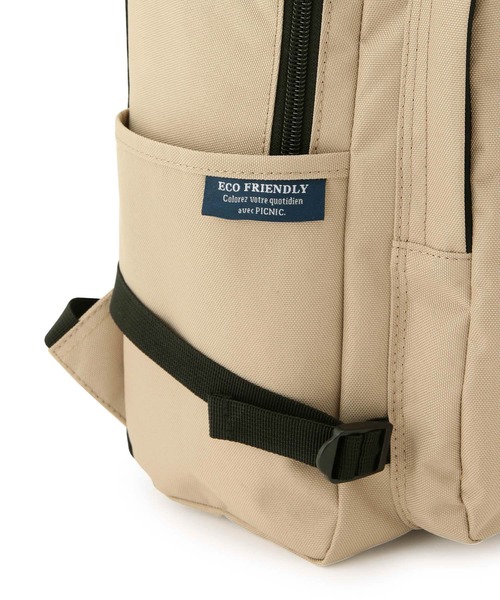 ROPE' PICNIC（ロペピクニック）の「【WEB限定カラー:パープル】撥水加工/リサイクルポリエステルスクエアリュック 18L（バックパック/リュック・レディース・ブラック/ベージュ/パープル系その他・FREE）」の7枚目の写真