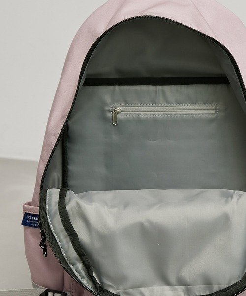 ROPE' PICNIC（ロペピクニック）の「【WEB限定カラー:パープル】撥水加工/リサイクルポリエステルスクエアリュック 18L（バックパック/リュック・レディース・ブラック/ベージュ/パープル系その他・FREE）」の12枚目の写真