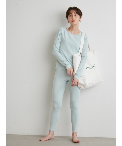 emmi（エミ）の「【emmi yoga】ｅｍｍｉエコキャンパストート（ショルダーバッグ・レディース・ライトグレー/オリーブ/ホワイト・FREE）」の7枚目の写真