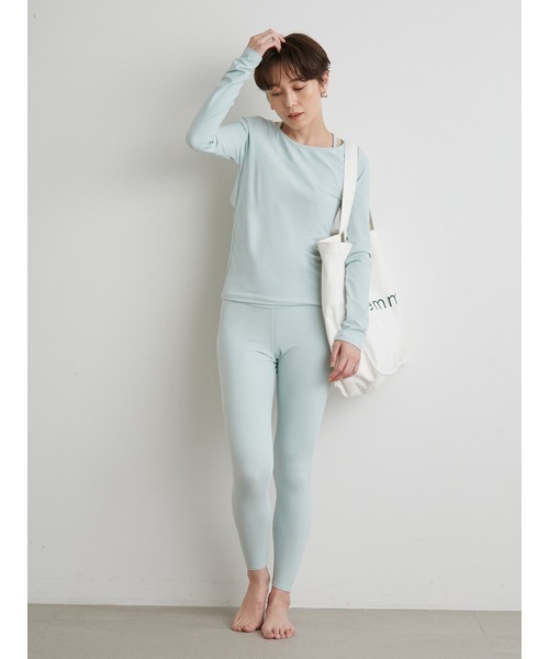 emmi（エミ）の「【emmi yoga】ｅｍｍｉエコキャンパストート（ショルダーバッグ・レディース・ライトグレー/オリーブ/ホワイト・FREE）」の9枚目の写真