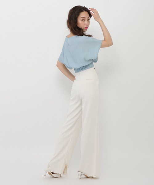 Love,Bonito（ラブボニート）の「アダリー ストレートレッグパンツ（その他パンツ・レディース・ピンク/オフホワイト・MEDIUM/LARGE/SMALL）」の4枚目の写真