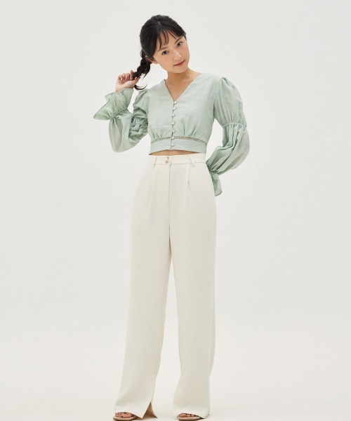 Love,Bonito（ラブボニート）の「アダリー ストレートレッグパンツ（その他パンツ・レディース・ピンク/オフホワイト・MEDIUM/LARGE/SMALL）」の19枚目の写真