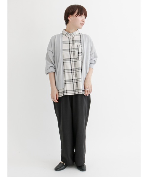 Lugnoncure（ルノンキュール）の「デニム／カラーイージーパンツ（デニムパンツ・レディース・ブラック/ベージュ/ネイビー/オレンジ・ﾌﾘ-）」の14枚目の写真