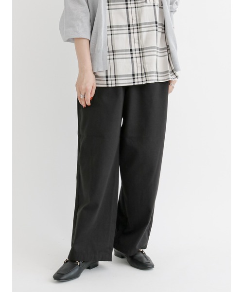 Lugnoncure（ルノンキュール）の「デニム／カラーイージーパンツ（デニムパンツ・レディース・ブラック/ベージュ/ネイビー/オレンジ・ﾌﾘ-）」の13枚目の写真