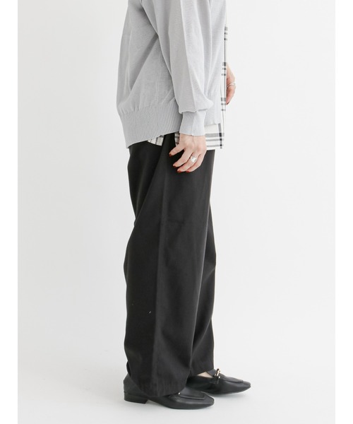 Lugnoncure（ルノンキュール）の「デニム／カラーイージーパンツ（デニムパンツ・レディース・ブラック/ベージュ/ネイビー/オレンジ・ﾌﾘ-）」の12枚目の写真