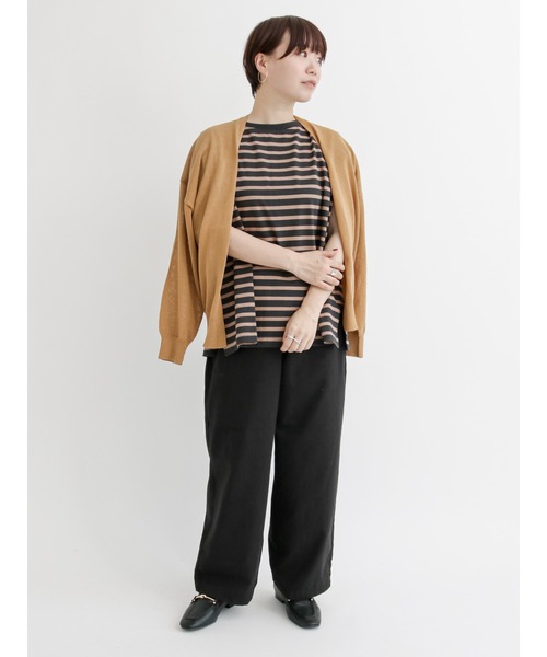 Lugnoncure（ルノンキュール）の「デニム／カラーイージーパンツ（デニムパンツ・レディース・ブラック/ベージュ/ネイビー/オレンジ・ﾌﾘ-）」の16枚目の写真