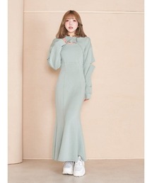 レイヤードカットロングワンピース