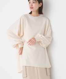 OMNES | 梨地バックヘンリーボリュームスリーブプルオーバー長袖(その他トップス)