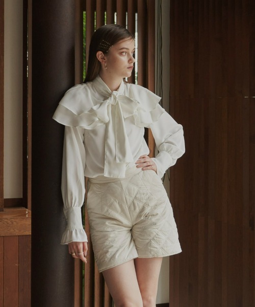 VIOLETTA（ヴィオレッタ）の「キルティングショートパンツ（その他パンツ・レディース・ブラック/アイボリー・S/M）」の10枚目の写真