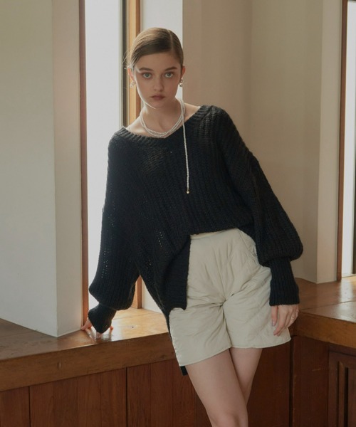 VIOLETTA（ヴィオレッタ）の「キルティングショートパンツ（その他パンツ・レディース・ブラック/アイボリー・S/M）」の8枚目の写真