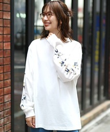 【ユニセックス】ルチャ袖プリントロングTシャツ