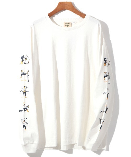 チチカカ（チチカカ）の「【ユニセックス】ルチャ袖プリントロングＴシャツ（Tシャツ/カットソー・メンズ・ホワイト/ブラック・LARGE/MEDIUM）」の7枚目の写真