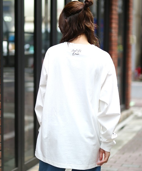 チチカカ（チチカカ）の「【ユニセックス】ルチャ袖プリントロングＴシャツ（Tシャツ/カットソー・メンズ・ホワイト/ブラック・LARGE/MEDIUM）」の4枚目の写真