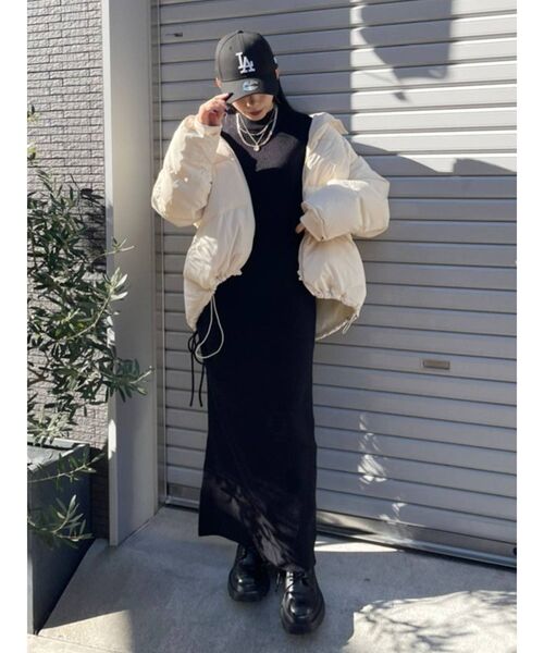 EVRIS（エヴリス）の「ボリュームギャザーダウン【ダウン：60% フェザー：40%】（ダウンジャケット/コート・レディース・ホワイト/ブラック/パープル・FREE）」の19枚目の写真