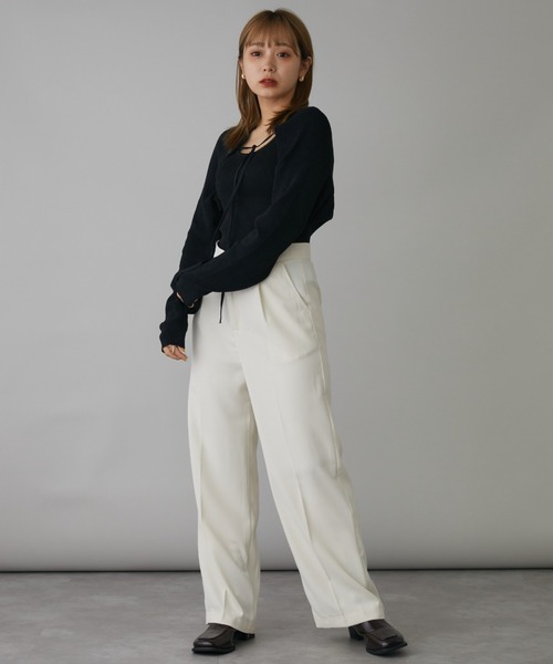 mebole(メボレ)の「リボンボレロカーディガン(カーディガン/ボレロ・レディース・ホワイト/グリーン/パープル/ブルー/ブラック・FREE)」の20枚目の写真