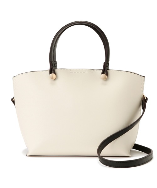 N.（N. Natural Beauty Basic）（エヌエヌナチュラルビューティーベーシック）の「サイドカラーリングミニショルダーバッグ（トートバッグ・レディース・ホワイト/ブラック/ベージュ・ﾌﾘ-）」の5枚目の写真