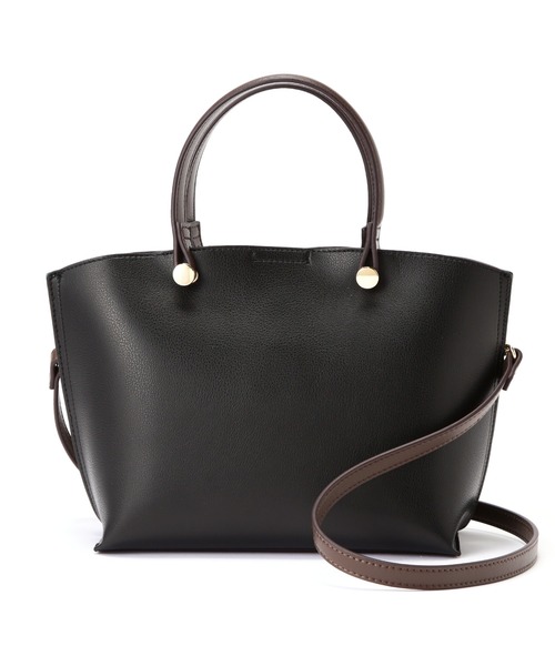 N.（N. Natural Beauty Basic）（エヌエヌナチュラルビューティーベーシック）の「サイドカラーリングミニショルダーバッグ（トートバッグ・レディース・ホワイト/ブラック/ベージュ・ﾌﾘ-）」の7枚目の写真