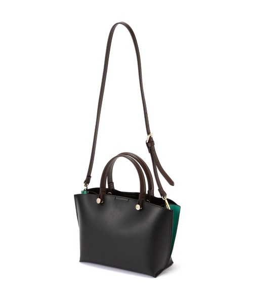 N.（N. Natural Beauty Basic）（エヌエヌナチュラルビューティーベーシック）の「サイドカラーリングミニショルダーバッグ（トートバッグ・レディース・ホワイト/ブラック/ベージュ・ﾌﾘ-）」の9枚目の写真