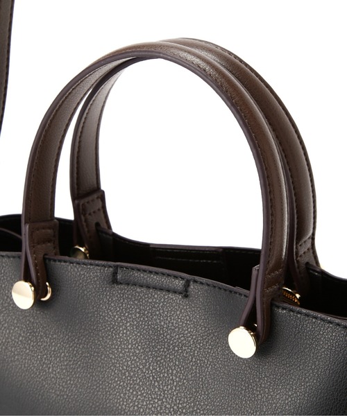 N.（N. Natural Beauty Basic）（エヌエヌナチュラルビューティーベーシック）の「サイドカラーリングミニショルダーバッグ（トートバッグ・レディース・ホワイト/ブラック/ベージュ・ﾌﾘ-）」の12枚目の写真