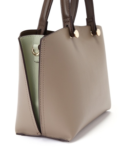 N.（N. Natural Beauty Basic）（エヌエヌナチュラルビューティーベーシック）の「サイドカラーリングミニショルダーバッグ（トートバッグ・レディース・ホワイト/ブラック/ベージュ・ﾌﾘ-）」の18枚目の写真