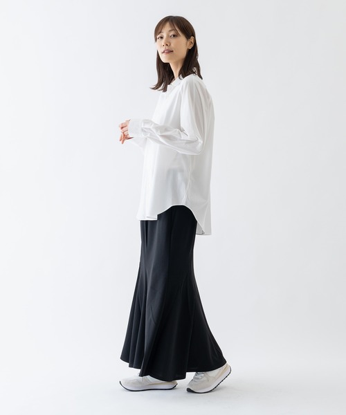 BRICK & SONS（ブリックアンドサンズ）の「コットンレーヨン リラックスラグランスリーブシャツ＜ホワイト＞（シャツ/ブラウス・メンズ・ホワイト・LL/S/M/L）」の7枚目の写真