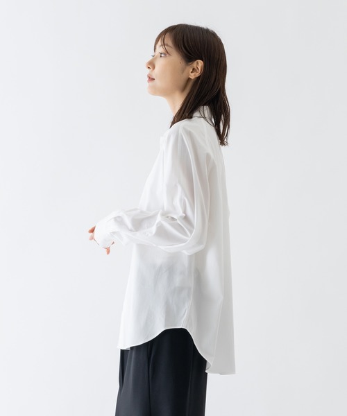 BRICK & SONS（ブリックアンドサンズ）の「コットンレーヨン リラックスラグランスリーブシャツ＜ホワイト＞（シャツ/ブラウス・メンズ・ホワイト・LL/S/M/L）」の8枚目の写真
