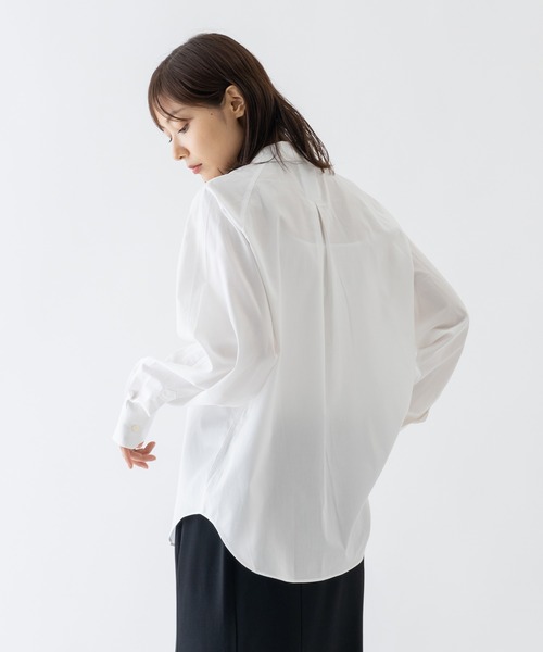 BRICK & SONS（ブリックアンドサンズ）の「コットンレーヨン リラックスラグランスリーブシャツ＜ホワイト＞（シャツ/ブラウス・メンズ・ホワイト・LL/S/M/L）」の9枚目の写真