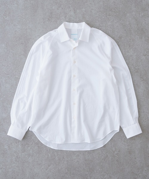 BRICK & SONS（ブリックアンドサンズ）の「コットンレーヨン リラックスラグランスリーブシャツ＜ホワイト＞（シャツ/ブラウス・メンズ・ホワイト・LL/S/M/L）」の10枚目の写真