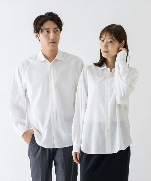 BRICK & SONS（ブリックアンドサンズ）の「コットンレーヨン リラックスラグランスリーブシャツ＜ホワイト＞（シャツ/ブラウス・メンズ・ホワイト・LL/S/M/L）」の21枚目の写真