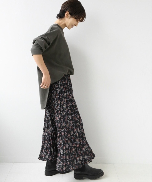 JOURNAL STANDARD relume（ジャーナルスタンダード　レリューム）の「《追加4》TCワッフルオーバーサイズロングスリーブTシャツ（Tシャツ/カットソー・レディース・ホワイト系その他/オートミール/ネイビー/ベージュ系その他/チャコールグレー/ブルー・FREE）」の8枚目の写真