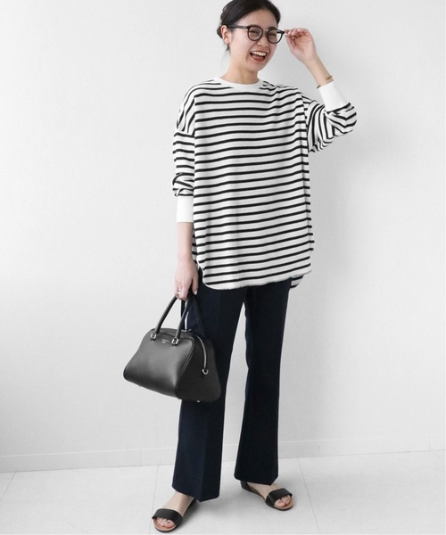 JOURNAL STANDARD relume（ジャーナルスタンダード　レリューム）の「《追加4》TCワッフルオーバーサイズロングスリーブTシャツ（Tシャツ/カットソー・レディース・ホワイト系その他/オートミール/ネイビー/ベージュ系その他/チャコールグレー/ブルー・FREE）」の11枚目の写真