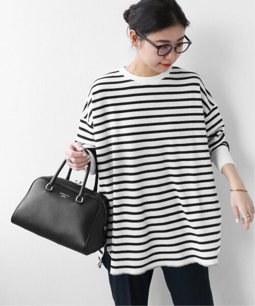 JOURNAL STANDARD relume（ジャーナルスタンダード　レリューム）の「《追加4》TCワッフルオーバーサイズロングスリーブTシャツ（Tシャツ/カットソー・レディース・ホワイト系その他/オートミール/ネイビー/ベージュ系その他/チャコールグレー/ブルー・FREE）」の15枚目の写真