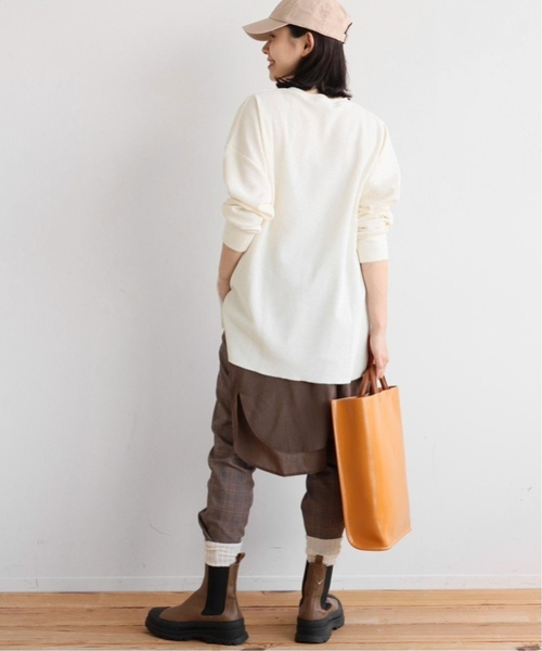 JOURNAL STANDARD relume（ジャーナルスタンダード　レリューム）の「《追加4》TCワッフルオーバーサイズロングスリーブTシャツ（Tシャツ/カットソー・レディース・ホワイト系その他/オートミール/ネイビー/ベージュ系その他/チャコールグレー/ブルー・FREE）」の19枚目の写真