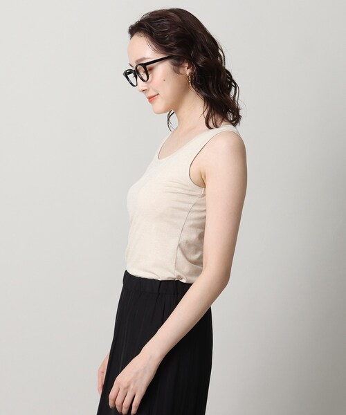 UNTITLED（アンタイトル）の「リーベルラメベア天竺プルオーバファブリック（タンクトップ・レディース・ライトグレー/ブラック/ベージュ・44/48/00/02/04）」の16枚目の写真