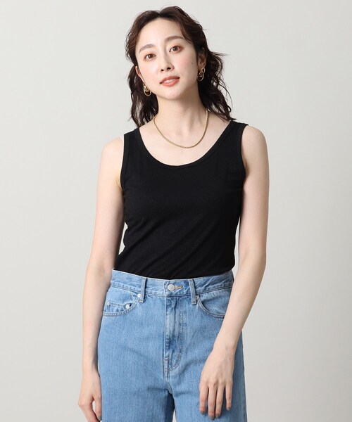 UNTITLED（アンタイトル）の「リーベルラメベア天竺プルオーバファブリック（タンクトップ・レディース・ライトグレー/ブラック/ベージュ・44/48/00/02/04）」の22枚目の写真