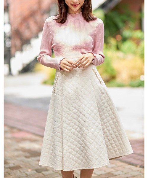 tocco closet（トッコ　クローゼット）の「プチハイネックメローフリルリブニットプルオーバー（ニット/セーター・レディース・ブラック/ブラウン/ピンク/アイボリー・M）」の21枚目の写真