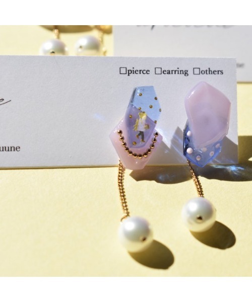 tone(トーン)の「【aruune】Osapo/ピアス(2way)(MA)(ピアス(両耳用)・レディース・イエロー/ブルー・FREE)」の7枚目の写真