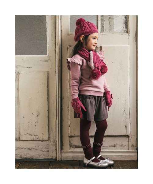 BeBe(ベベ)の「BeBe/マシュマロ裏毛ルージュロゴプリントトレーナー(90~150cm)(スウェット・キッズ・ピンク/パープル・100/140/120/150/90/130/110)」の3枚目の写真