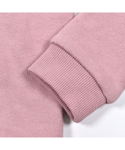 BeBe(ベベ)の「BeBe/マシュマロ裏毛ルージュロゴプリントトレーナー(90~150cm)(スウェット・キッズ・ピンク/パープル・100/140/120/150/90/130/110)」の5枚目の写真
