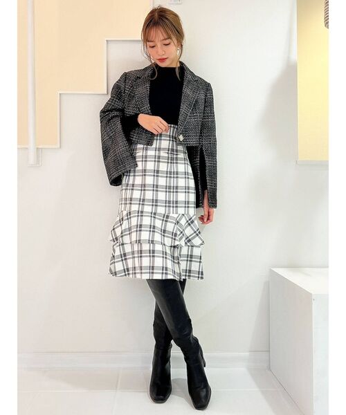 dazzlin（ダズリン）の「コルセットフリルミディスカート（スカート・レディース・オフホワイト/ブラウン・SMALL/MEDIUM）」の10枚目の写真