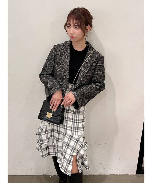 dazzlin（ダズリン）の「コルセットフリルミディスカート（スカート・レディース・オフホワイト/ブラウン・SMALL/MEDIUM）」の13枚目の写真