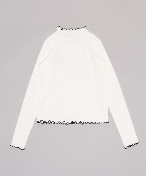 ZIDDY（ジディ）の「ZIDDY/配色センターメロウテレコニット(130~160cm)（ニット/セーター・キッズ・ホワイト/ブラック・140/130/160/150）」の9枚目の写真