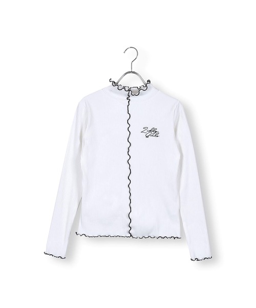 ZIDDY（ジディ）の「ZIDDY/配色センターメロウテレコニット(130~160cm)（ニット/セーター・キッズ・ホワイト/ブラック・140/130/160/150）」の12枚目の写真