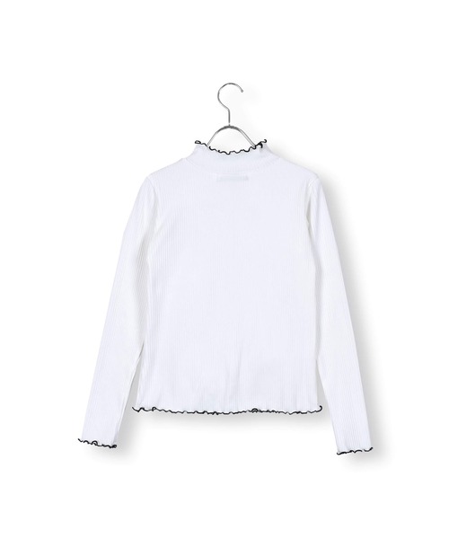 ZIDDY（ジディ）の「ZIDDY/配色センターメロウテレコニット(130~160cm)（ニット/セーター・キッズ・ホワイト/ブラック・140/130/160/150）」の5枚目の写真